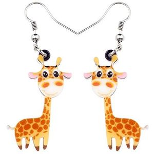 DOWAY Giraffe oorstekers van acryl, schattige decoratie voor vrouwen en meisjes, Acryl, Zandsteen