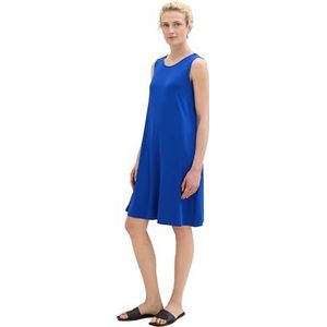 TOM TAILOR 1041520 Basic Jersey damesjurk (1 stuk), 14531 - Shiny Royal.