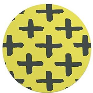 Questo Casa, Ronde muismat, digitaal bedrukt, antislip onderkant, voor kantoor en thuis, diameter 22 cm