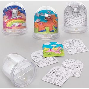 Baker Ross Eenhoorn Snowball Knutselset - 4 pakketten, knutselen en kleuren voor kinderen (FC396)