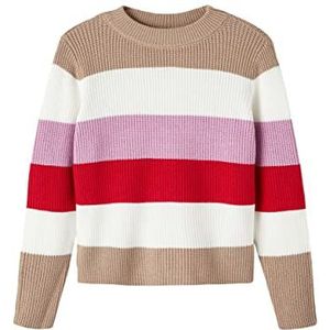 Bestseller A/S Nkfvajsa LS Knit N trui voor meisjes, karmozijnrood, 116, Cramoisi