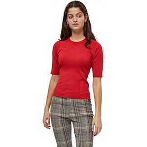 Minus Dasia gebreid shirt voor dames, Lava rood