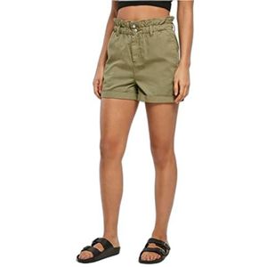 Urban Classics Dames Paperbag Shorts, Khaki (stad)