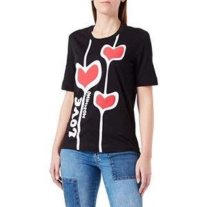 Love Moschino T- Shirt à Manches Courtes, Noir, 44 Femme, Noir, 44