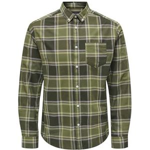 ONLY & SONS Onsalvaro Ls Oxford Check Shirt 5979 heren overhemd, Rozen/Checks: check