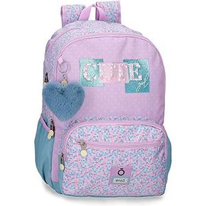 Enso Cute Girl Bagage- Messenger Bag voor meisjes, paars, Mochila Escolar Doble Compart. Adapt. a Carro, rugzak 44, Paars., rugzak 44