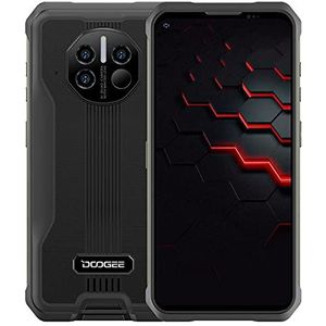 5G DOOGEE V10 Onbreekbare Telefoon, Batterij 8500 mAh, Infrarood Voorhoofdthermometer, 6,39 inch Android 11 Smartphone, ontgrendeld, Schokbestendig, Waterdicht, Camera 48 MP, Draadloos Opladen, 8 GB +