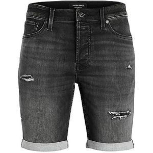 JACK&JONES PLUS Jjirick Jjicon Ge 622 I.k Sn Pls Jeansshorts voor heren, Zwarte jeans