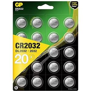GP CR2032 Lithium knoopcellen CR2032 / DL2032 3V 20 stuks