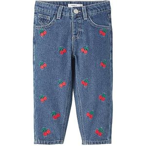 Bestseller A/S Nmfbella Mom Jeans 1250-te Noos Jeans voor meisjes, Donkerblauw denim