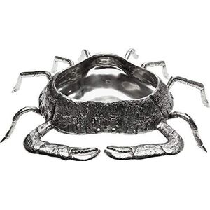 Kare Design Crab schaal decoratieve krab schaal eetkamer accessoire grote fruitschaal zilver 17x69x53cm