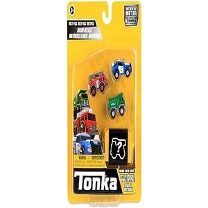 Tonka 6057 Micro Metal Police Cruiser, brandweerwagen en reddingscopter, kinderauto's, speelgoed voor creatief spel, noodvoertuigen voor kinderen vanaf 3 jaar