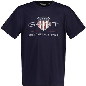 GANT Archive Shield SS T-shirt voor kinderen, uniseks, Nachtblauw.