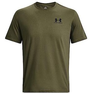 Under Armour Tech 2.0 Sport T-shirt voor heren, ademend, korte mouwen, sneldrogend, bruin (Silt Brown Light Heather/Black), XL