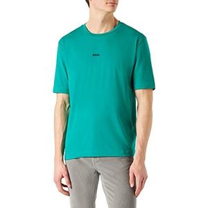 BOSS TChup T-shirt voor heren, katoen, stretch logoprint, Medium Green312