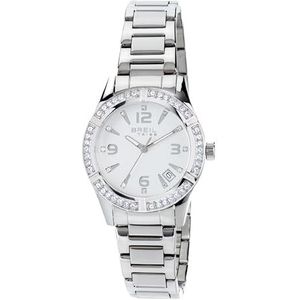 BREIL – Dameshorloge Collectie C'EST CHIC EW0270 – Analoog Horloge voor Dames met Kristallen – Gepolijste Stalen Horlogeband – 32 mm