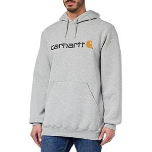 Carhartt Half dik sweatshirt met logo-print, losse pasvorm, kaptrui voor heren (1 stuk), Grijze mix