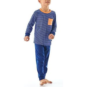 Schiesser Schlafanzug Lang Pijama set voor jongens, Blauw_180006