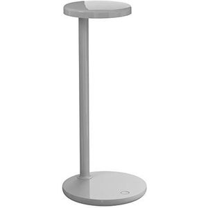 Flos Oblique 09.8301.AH LED-tafellamp, aluminium, glanzend, 3000 K, 15,5 x 35 cm, grijs