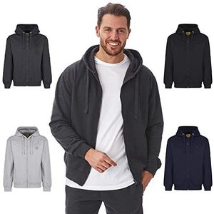 Iron Mountain Herentrui met capuchon, milieuvriendelijke gerecyclede wol, pluisvrij, zachte en comfortabele fleece hoodie, antraciet gemêleerd, maat L