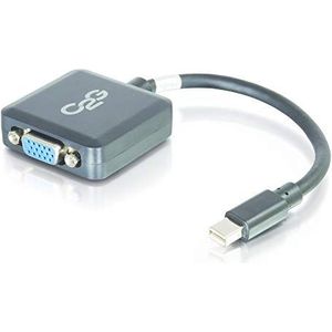 C2G Mini DisplayPort-stekker op VGA-aansluiting, zwart, HD Mini DP op VGA-adapter, compatibel met Apple MacBook, Mac Mini, Mac Pro, Microsoft Surface Pro, Dell XPS en meer