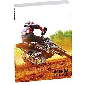 Exacompta - 1804082E - Agenda journalier Forum Wild Run - Agenda 1 jour à la page - Couverture cartonnée imprimée12 cm x 17 cm - Août 2022 à Juillet 2023 - motif moto