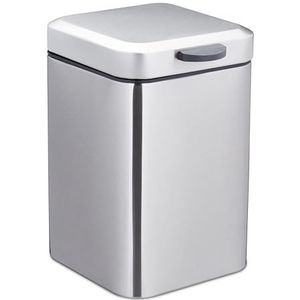 Relaxdays badkamer prullenbak hangend - 6 l - softclose wandprullenbak - wc afvalemmer rvs