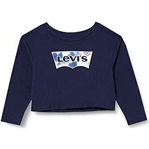 Levi's Kids Lvg cropped long slv te shirt 4ed490 Top met lange mouwen voor meisjes, Pauw