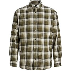 JACK & JONES Jcochaser Joshua Shirt Ls Jnr Jongens Shirt, Bosnacht/tegels: geruit, 164