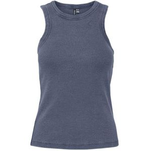 VERO MODA Vmjane Sl Washed Rib Top Jrs Noos Damestop, Donkerblauw