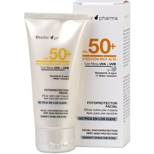 Thader Th Pharma Gezichtsbeschermer van zeer waterbestendige crème en prikt niet in de ogen, F.P.S 50+, 50 ml