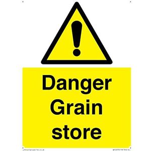 Panneau « Danger Grain Store » – 150 x 200 mm – A5P