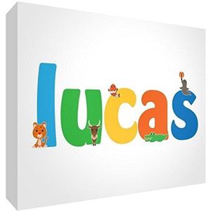 Little Helper Lucas-A5BLK-15DE Lucas diamant gepolijst baby souvenirs/token gepersonaliseerd met naam jongen maat L 15 x 21 x 2 cm