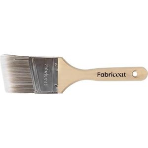 Fabricoat penseel 60 mm, gebogen penseel om te snijden, vaste borstel met houten handvat, voor het aanbrengen van textielverf Fabricoat
