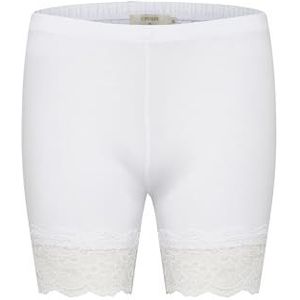 Cream Matilda Cargo Shorts voor dames, Optisch wit.