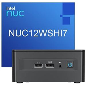 Intel Nuc 12, NUC12WSHi7 Wall Street Canyon Mini PC, Win 11 Pro Mini Desktop Computer, Core i7-1260P Prozessor, 12 kern, 16 threads, 18 MB cache, WiFi6E, Thunderbolt 4 (32 GB RAM + 1 TB PCIe SSD)