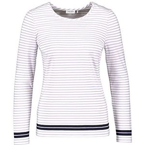 Gerry Weber T-shirt rayé à manches longues pour femme, Violet/rose/écru/blanc, 36