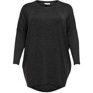 ONLY Carmakoma Carcarma L/S Noos Longshirt voor dames, zwart.