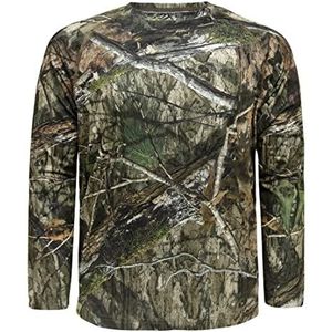 Mossy Oak Jachtshirt met lange mouwen voor heren, camouflagepatroon, Dna van het land