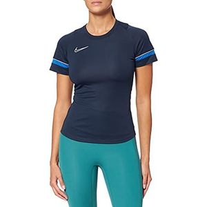 Nike, Dri-Fit Academy, Football shirt met korte mouwen, obsidiaan/wit/koningsblauw/wit, XS, dames