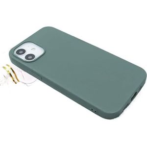LAMTOR [Antichoc] [Antichute] Conçu pour iPhone 12 Case/2023, [Camera Protecion] Coque de téléphone améliorée en silicone avec doublure en microfibre douce anti-rayures, 6,1 pouces,Armée verte