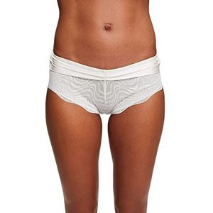 ESPRIT Short Hipster avec dentelle, Blanc cassé, 46