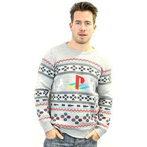 Numskull Officiële PlayStation Console Kersttrui, uniseks, gebreide kersttrui voor dames en heren, Playstation