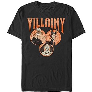 Disney Villains Cruella Cover Young Men's T-shirt, korte mouwen, zwart, S, zwart.