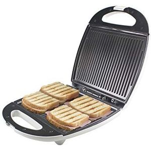 BEPER 90.620 Toasteur sandwich- en grillmachine, wit, 1300 W