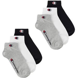 Champion Core Socks 6pp Crew sokken Unisex, Grijs (Light Melange)