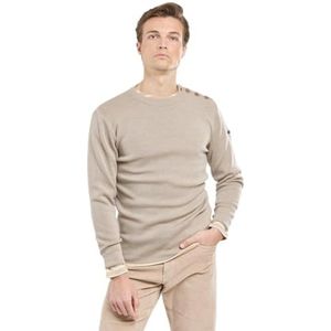 Armor Lux GOULENEZ Merino wol marine trui, zandsteen gemêleerd, XL, Sandstone Heather