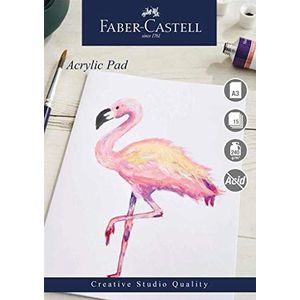 Faber-Castell Creative Studio acrylpapier, rubber, 240 g/m², A3, 15 vellen