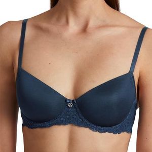 Calida Sensual Secrets onderhemd voor dames, van zeer transparante viscose, Pauw Blauw