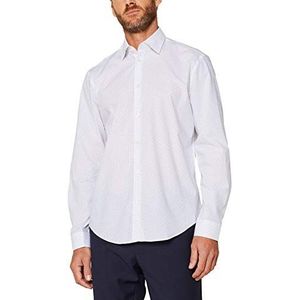 ESPRIT Collectie 109EO2F002 Zakelijk overhemd, wit (White 100), maat 43-44 FR heren, Wit (Wit 100)